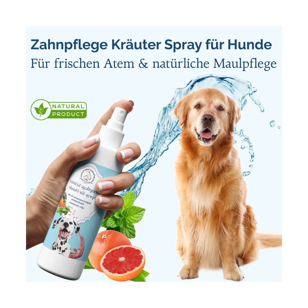 Hand aufs Pferd/Hund Zahnpflege Kräuter Spray – für Hunde 200ml