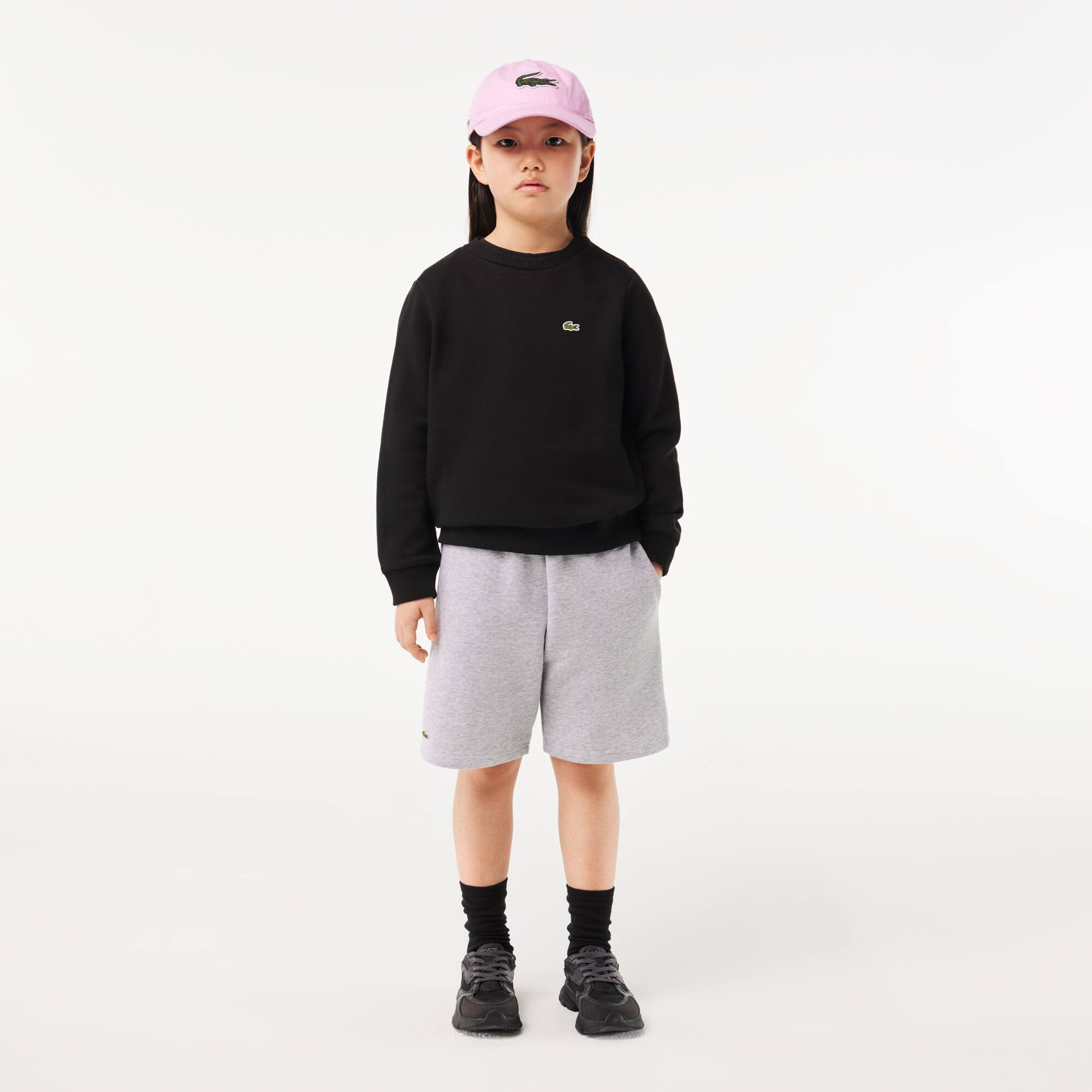 Short enfant Lacoste en molleton gratté de coton biologique Pantalons & Shorts - Gris - Lacoste - Enfant