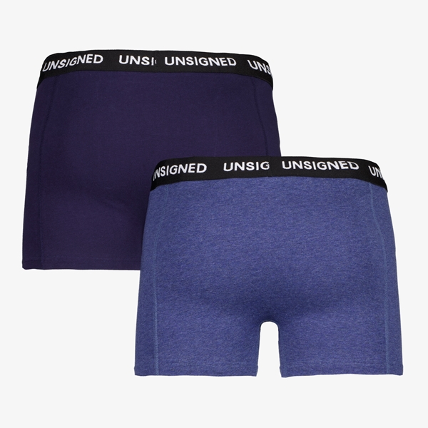 Unsigned heren boxershorts 2-pack blauw