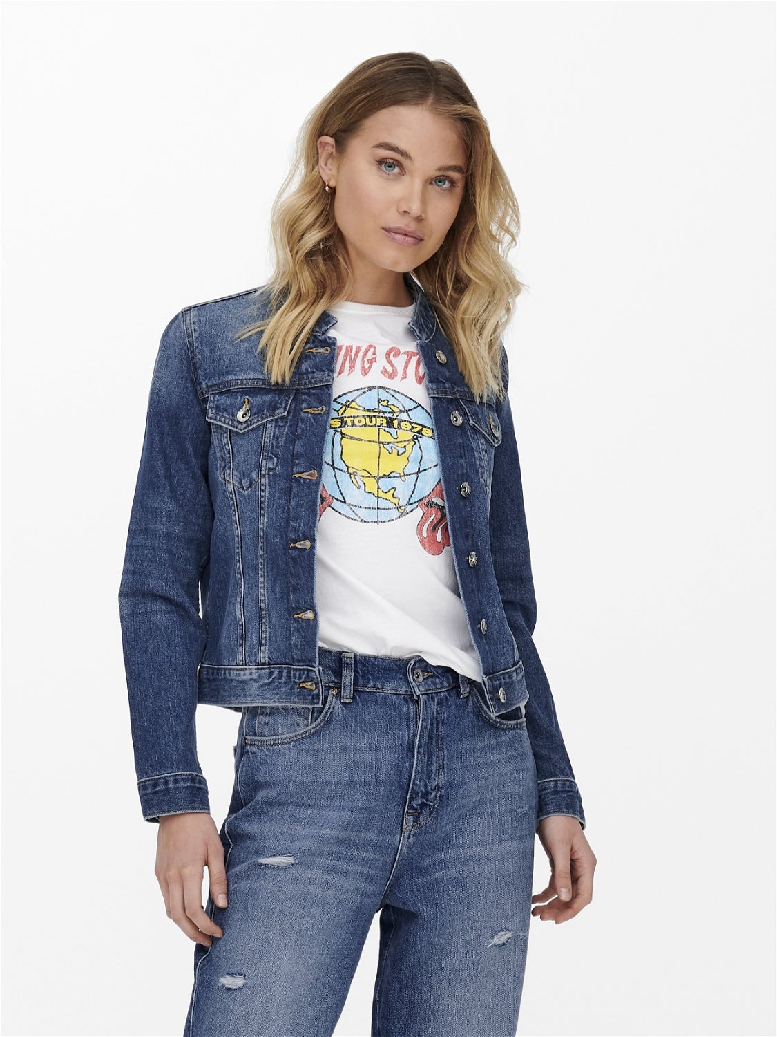 ONLTATUM Jacke Dark Medium Blue Denim