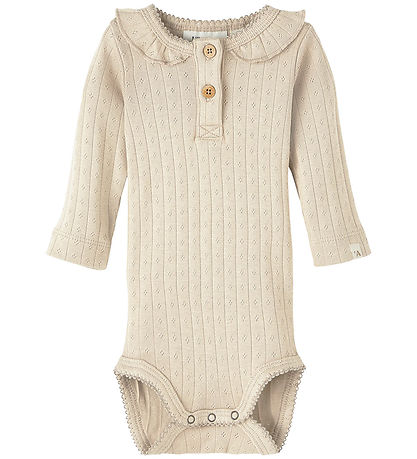 Lil' Atelier Body l/ä - Noos - NbfRachel - Nebel m. Lochmuster