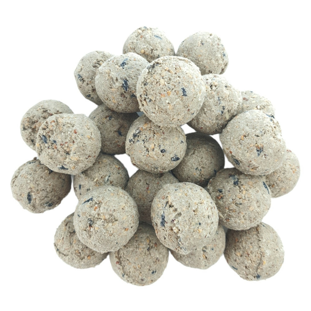 25 boules de graisse de 90 gr donc 2.25 kg toutes saisons pour oiseaux
