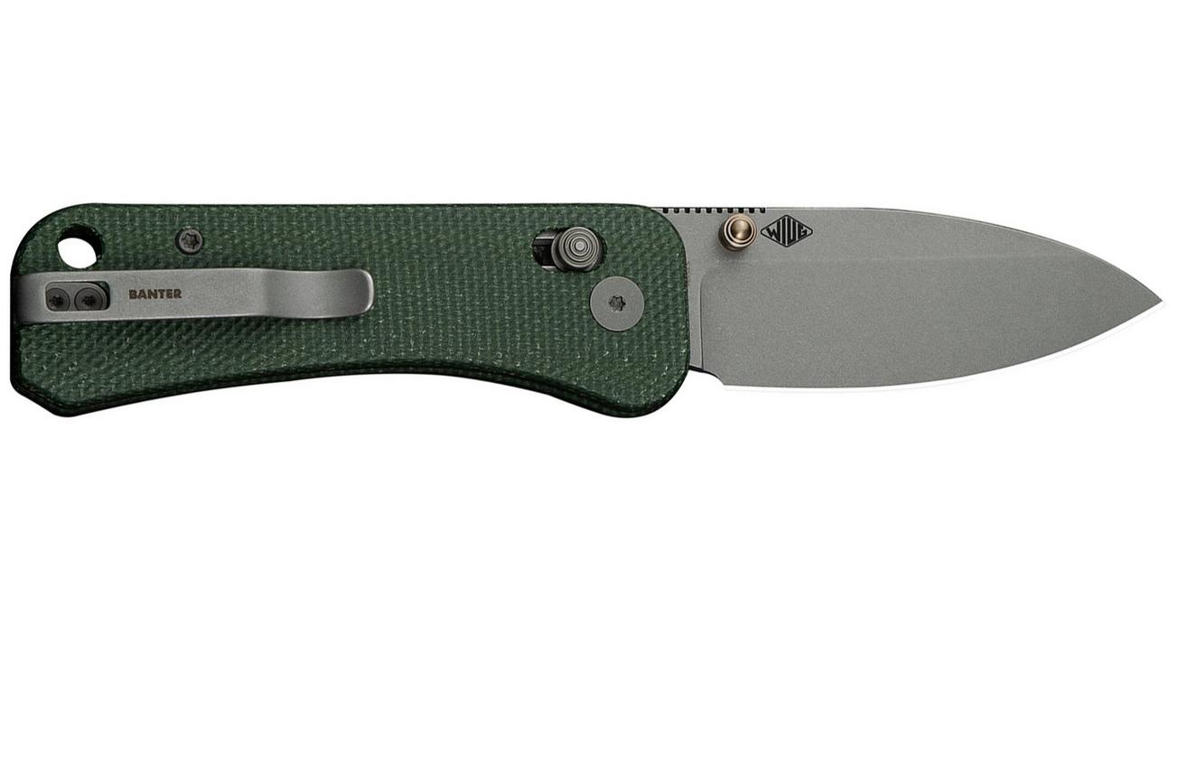 WE Knife Banter 2 WE23075-3 CPM-S35VN, Green Micarta, zakmes, Ben Petersen design