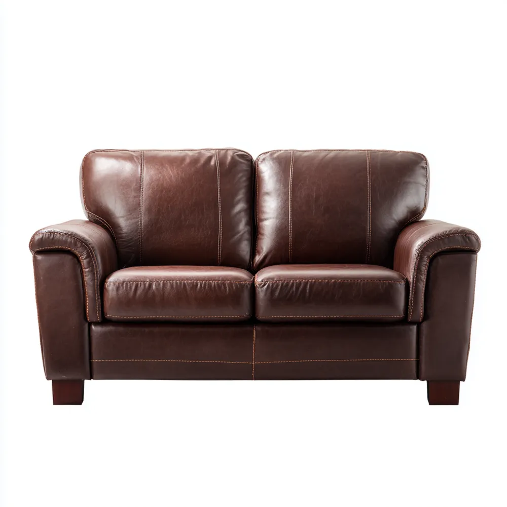 2-Sitzer-Sofa Leder 150x90x85 cm - Dunkelbraun - Klassisches Design