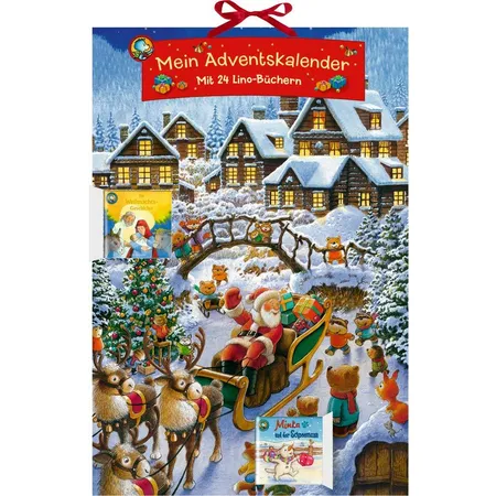 Coppenrath Verlag Mein Adventskalender - Mit 24 Lino-Büchern, Buch-Adventskal.