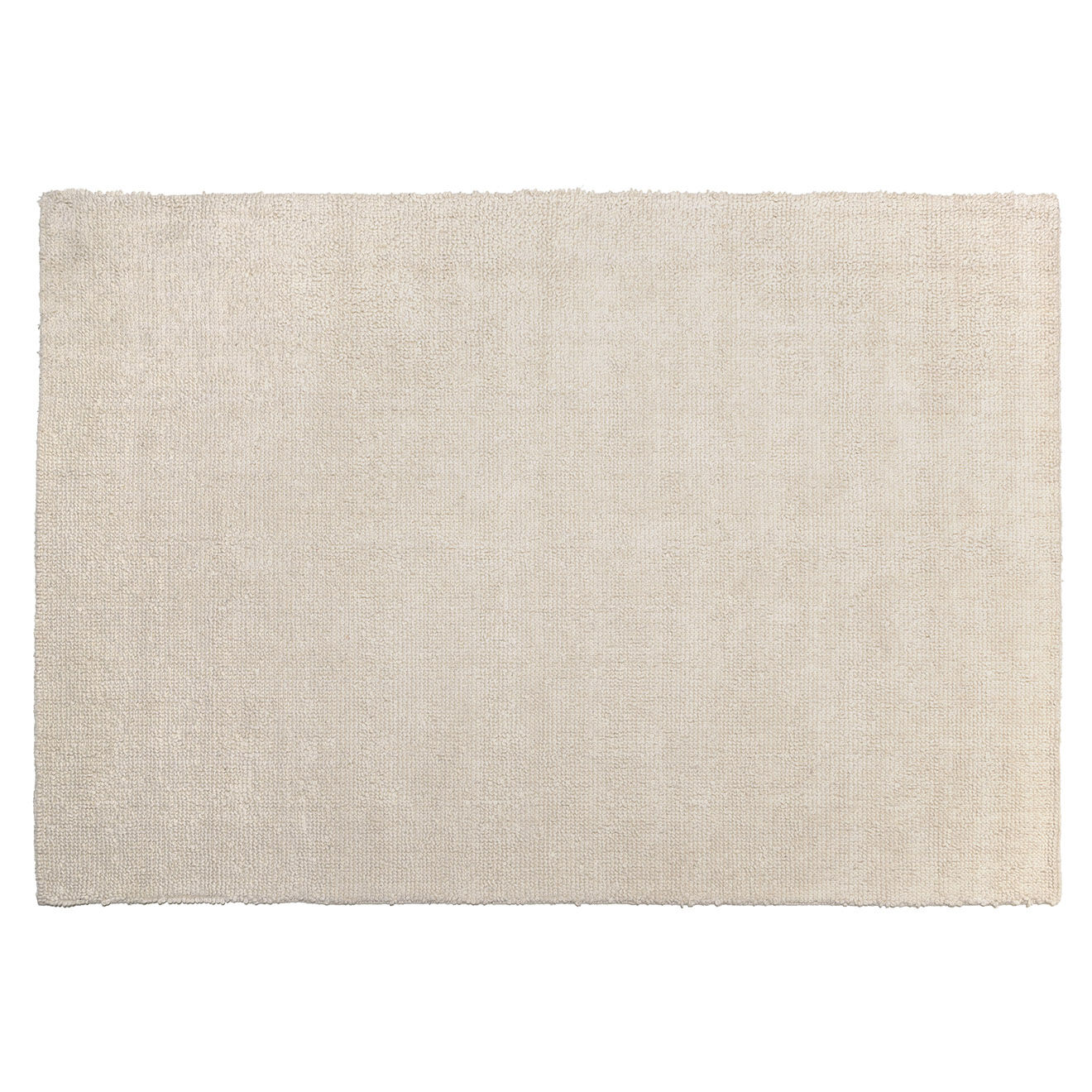 Macabane Tapis en Laine bouclée Sacha ivoire - 290x200 cm
