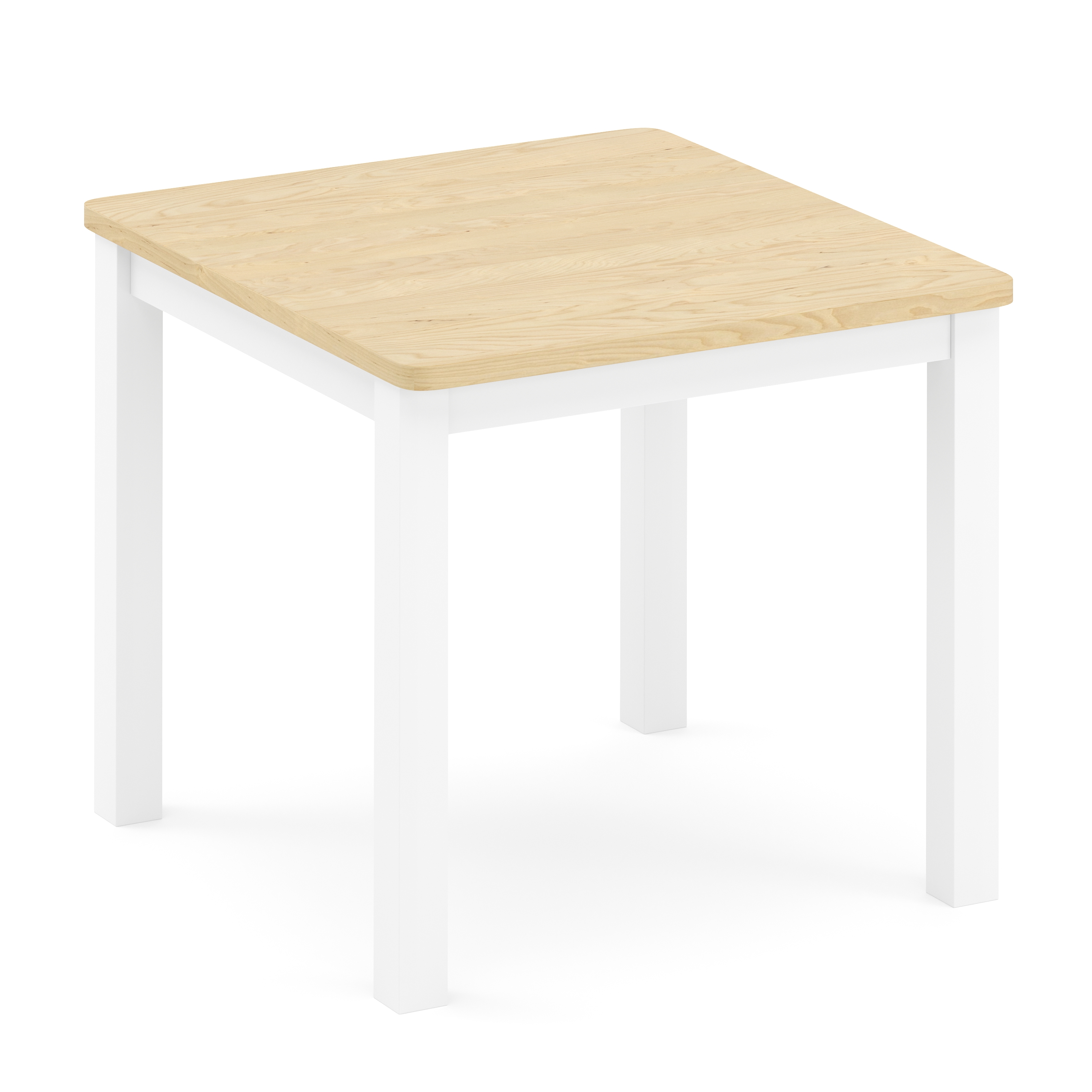 Kindertisch mit 2 Stühlen Holz weiss/natur