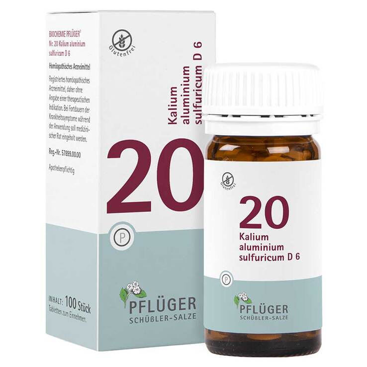 Biochemie Pflüger 20 Kalium aluminium sulfuricum D 6 Tabletten, 100 St