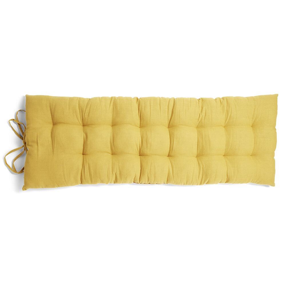 Coussin de banc 40x120cm polycoton jaune