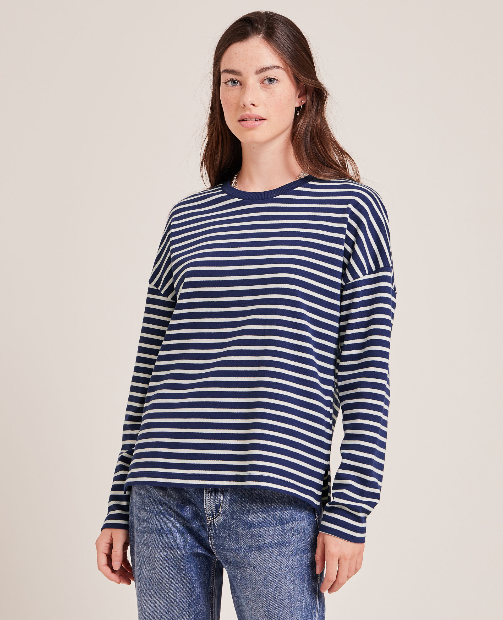 Marinière manches longues - Bleu marine