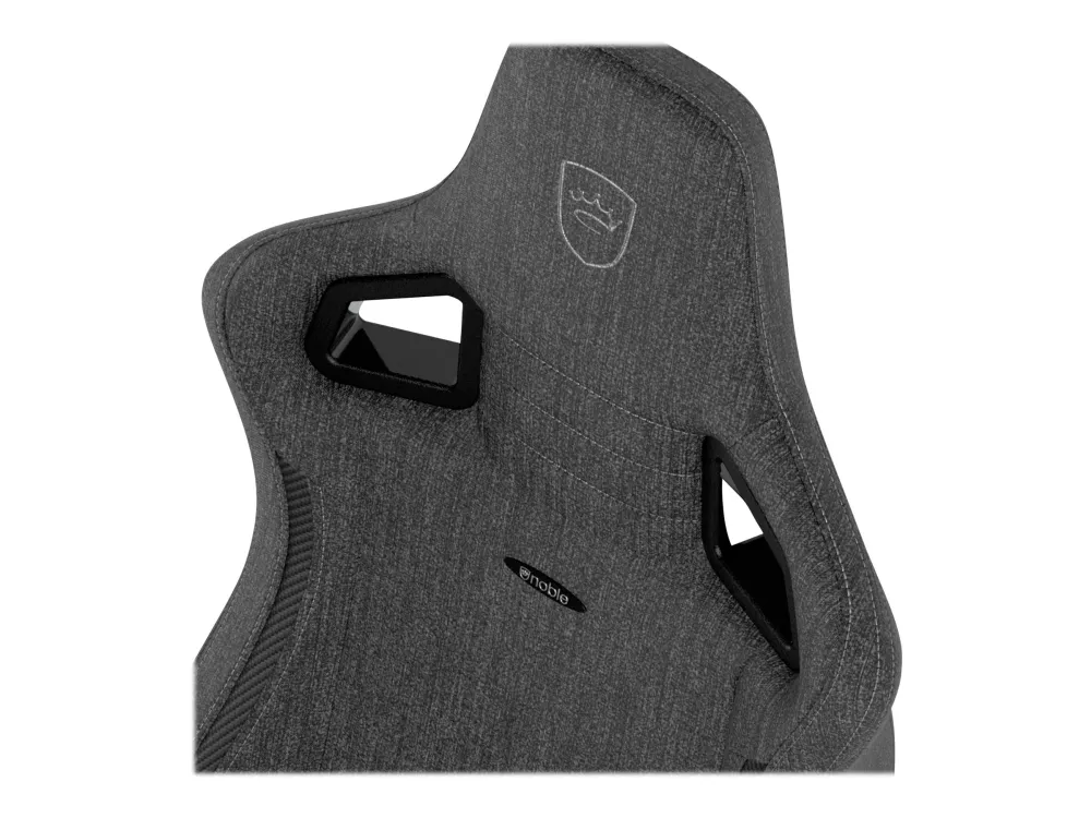 Noblechairs EPIC Compact - Stol - armstøtter - T-formet - vippe - aluminium, polyurethan, tekstil, nylon/polyetylen, polyuretan-læder, koldskum, stålramme - antracit/karbon