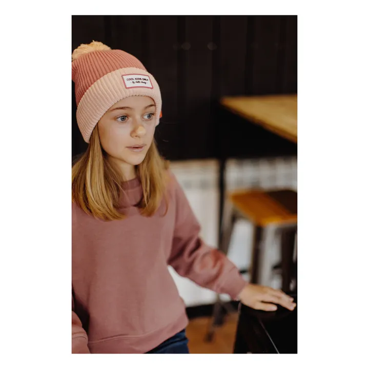 Hello Hossy Bonnet Color Block Coton Bio | Rose