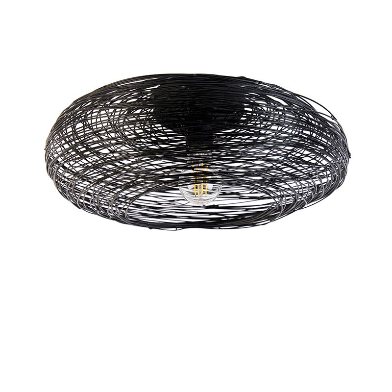 Design plafondlamp zwart ovaal - Sarella