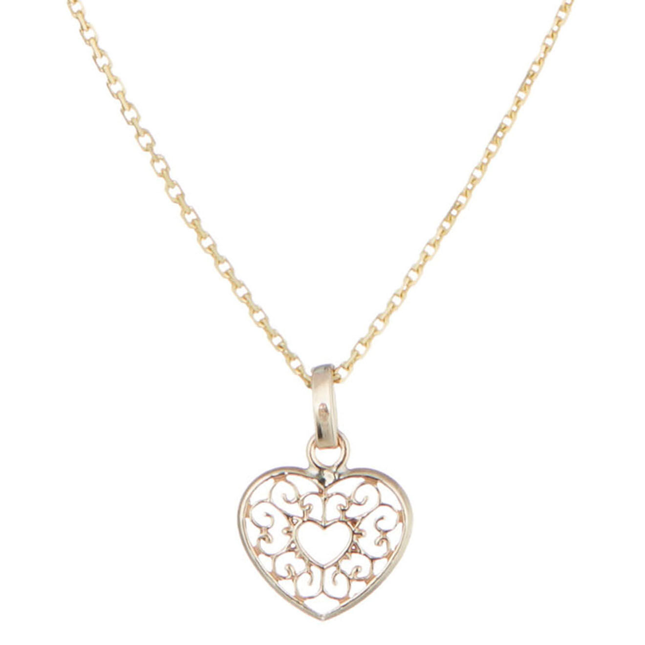Instant d'Or Pendentif Coeurs Arabesque or jaune