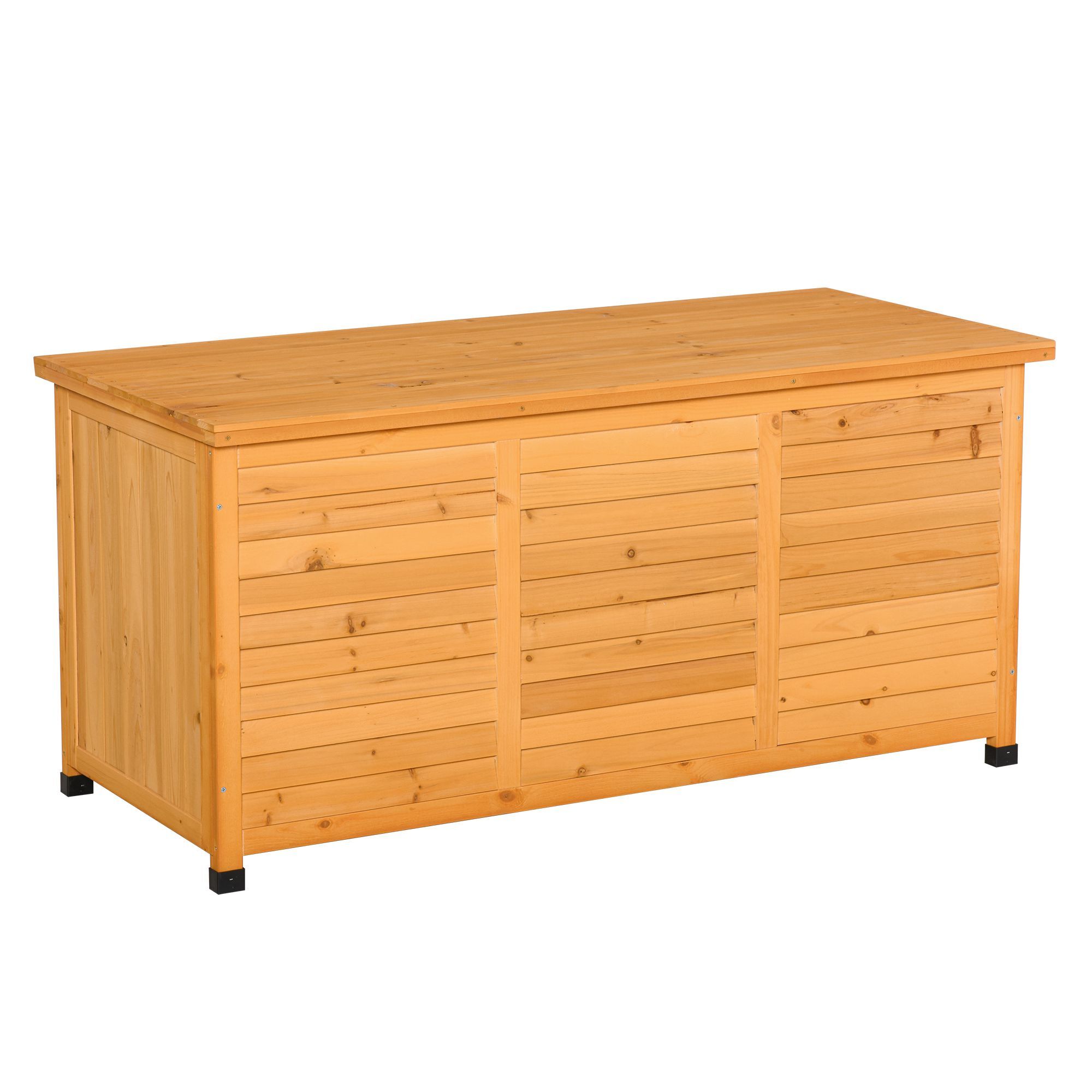 Outsunny Gartentruhe mit Stauraum 127 x 56 x 60 cm(LxBxH)
