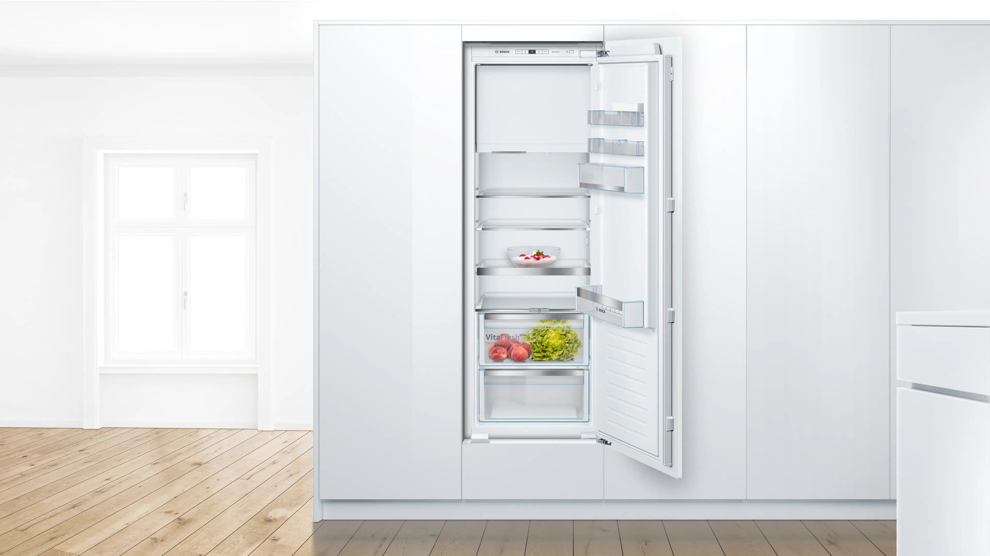 Serie 6 Inbouw koelkast met vriesvak 157.8 x 55.8 cm Vlakscharnier