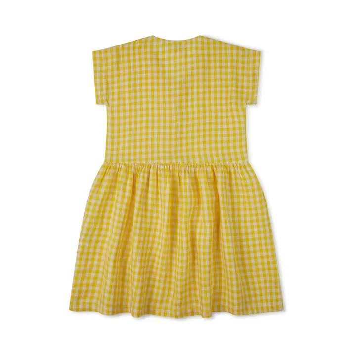 Matona Robe Vichy Lin | Jaune