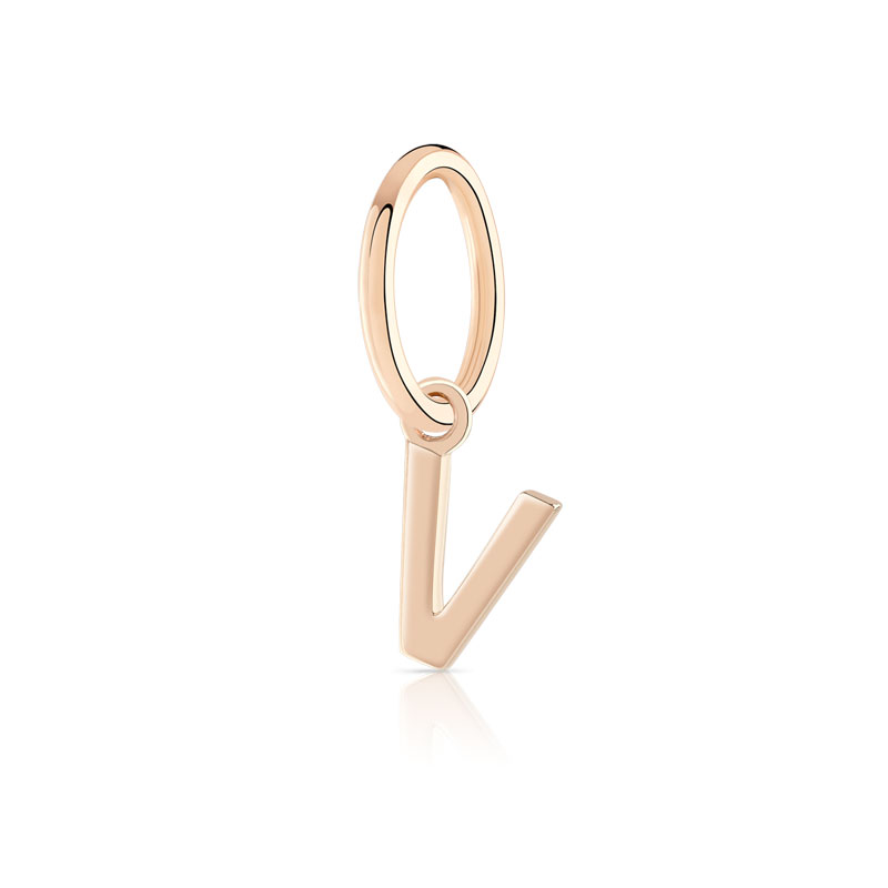 Charm's pour créoles plaqué or rose 