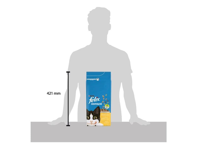 Felix Trockenfutter Knuspermenü Geflügel, 2 kg Alleinfuttermittel für Katzen