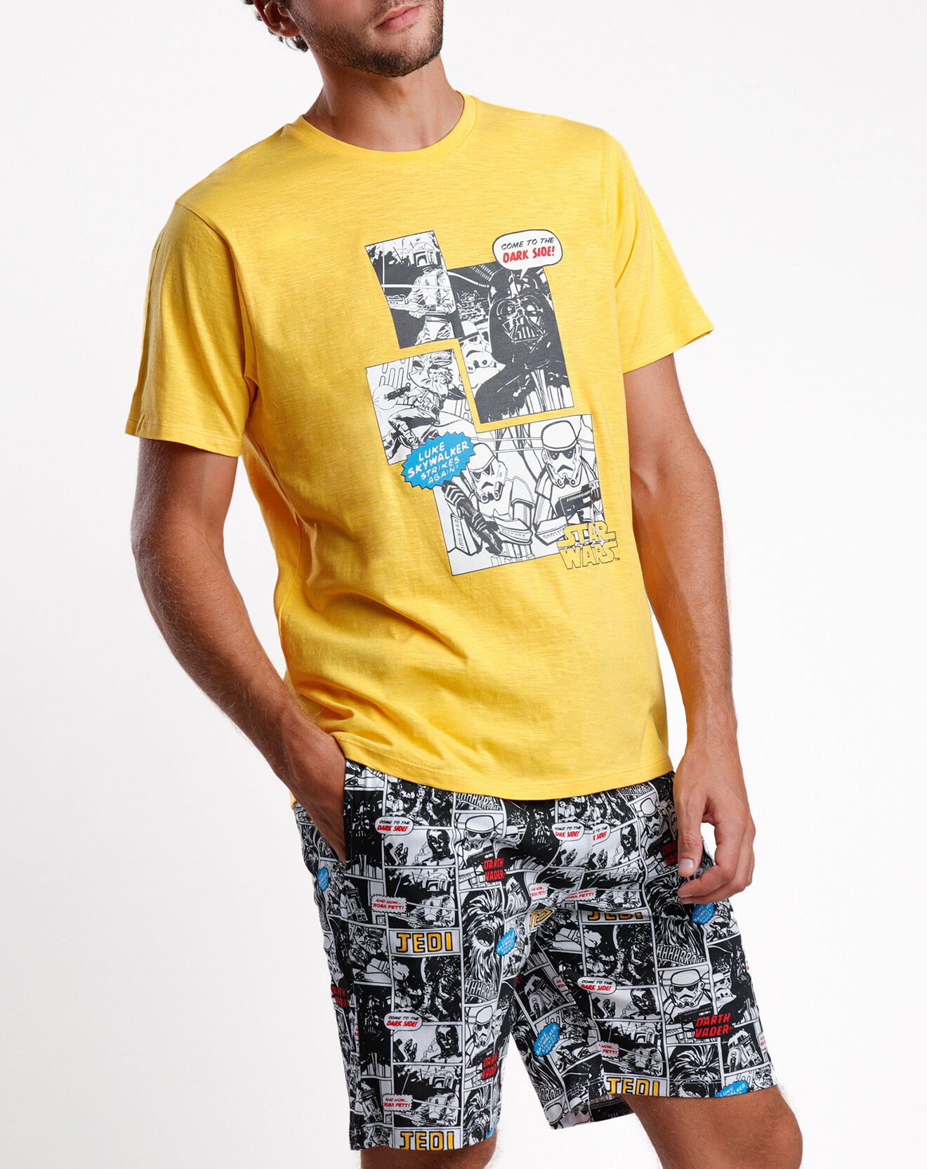 Star Wars Pyjama T-Shirt & Short Pacôme jaune/noir