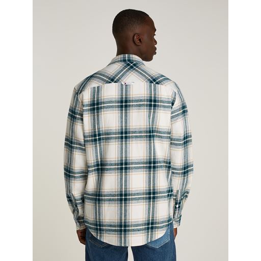 Tommy Jeans Check Flannel Skjorte, Ancient White Check, L
