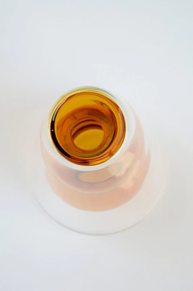 TILO AMBER glassvase høyde 13 cm