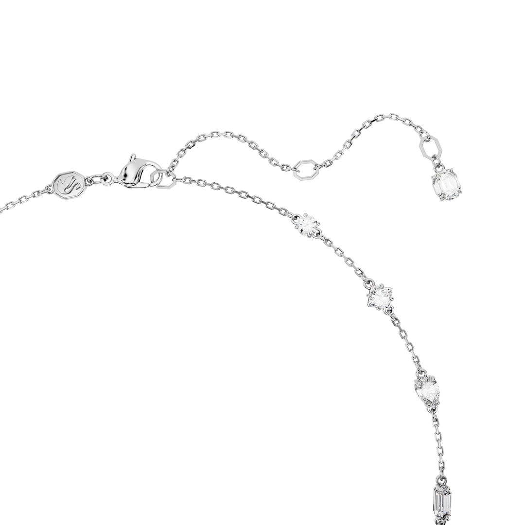 Swarovski Mesmera Halskette Weiss, Rhodiniert