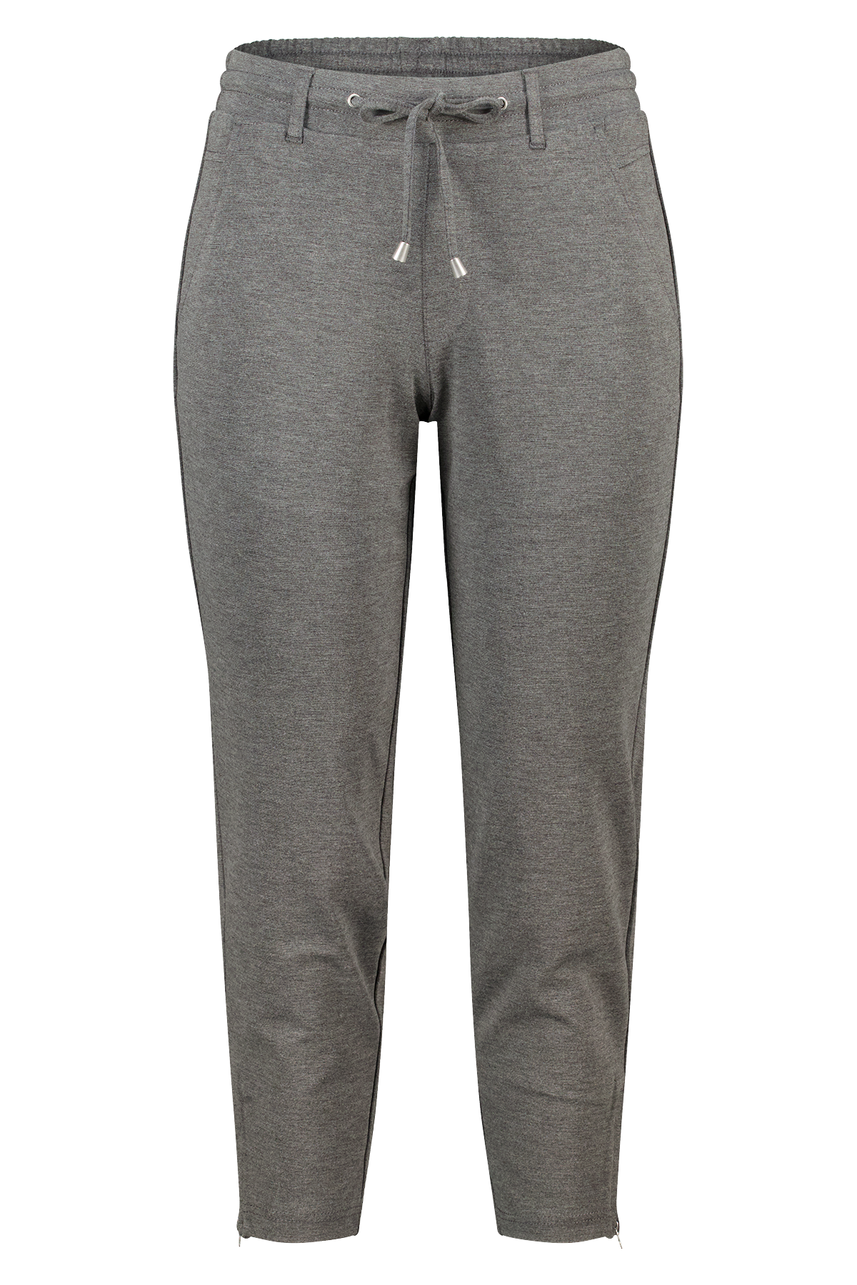 Slim fit broek dark grey melange