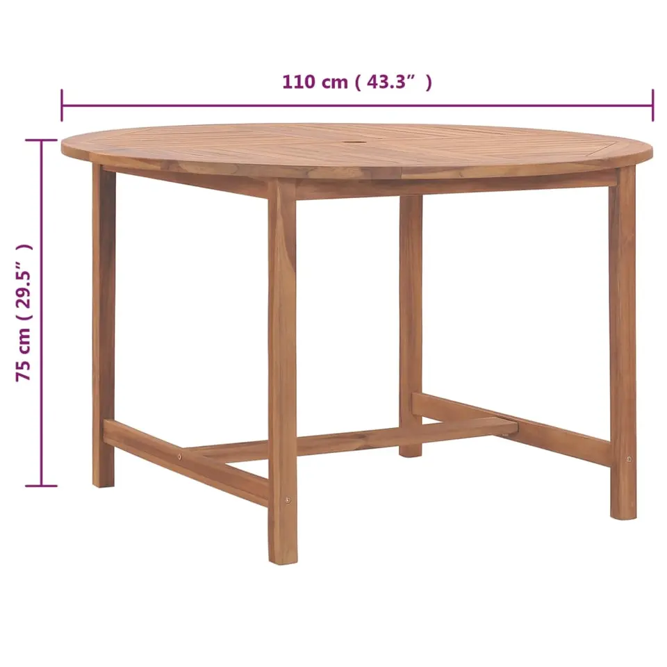 vidaXL - Tuintafel - Bruin - Hout
