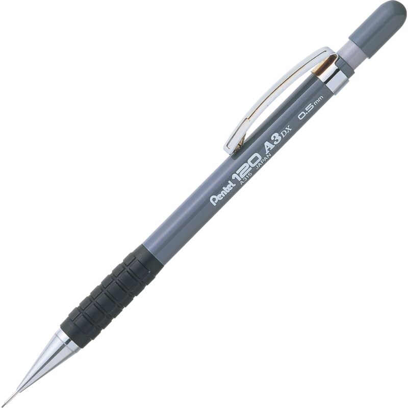 Portemine rechargeable Pentel pointe 0,5 mm HB gris