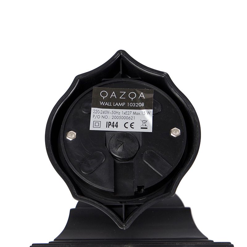 Klassieke buiten wandlamp zwart IP44 - Capital