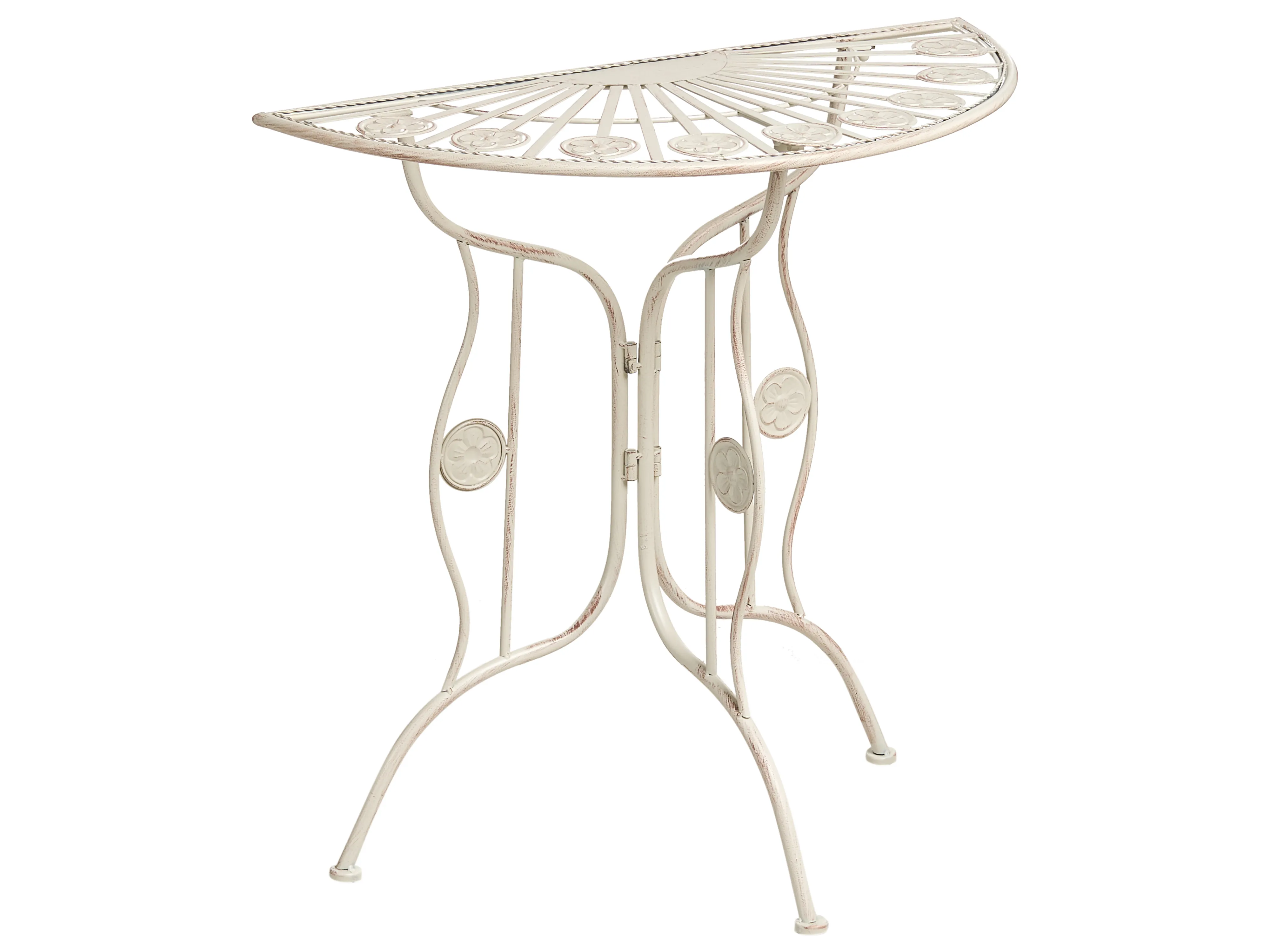 Bistrotafel COGGIA 80 cm 37 cm Metaal Lichtbeige