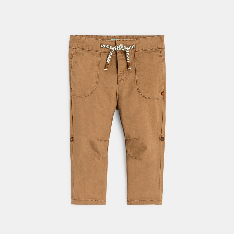 Pantalon coton modulable marron bébé garçon
