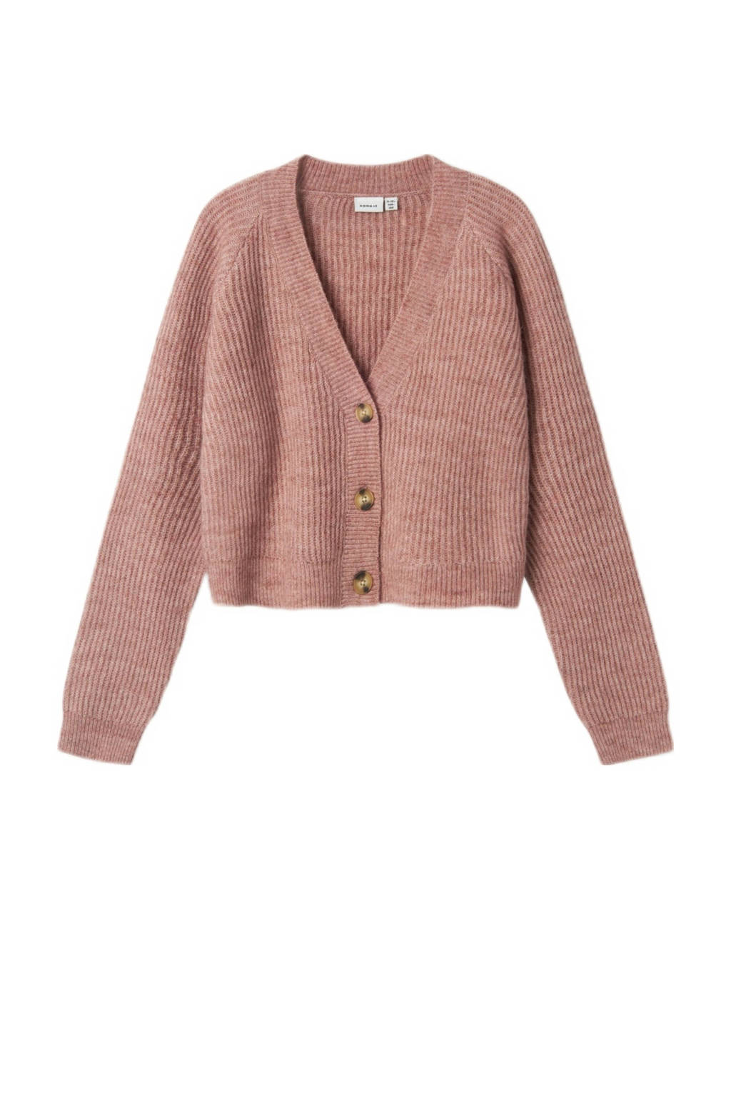 NAME IT gemêleerd vest NKFHOLLY oudroze