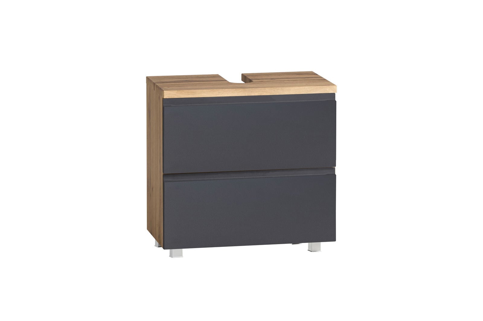 Waschbeckenunterschrank Gent grau B/H/T 60x54x35 cm