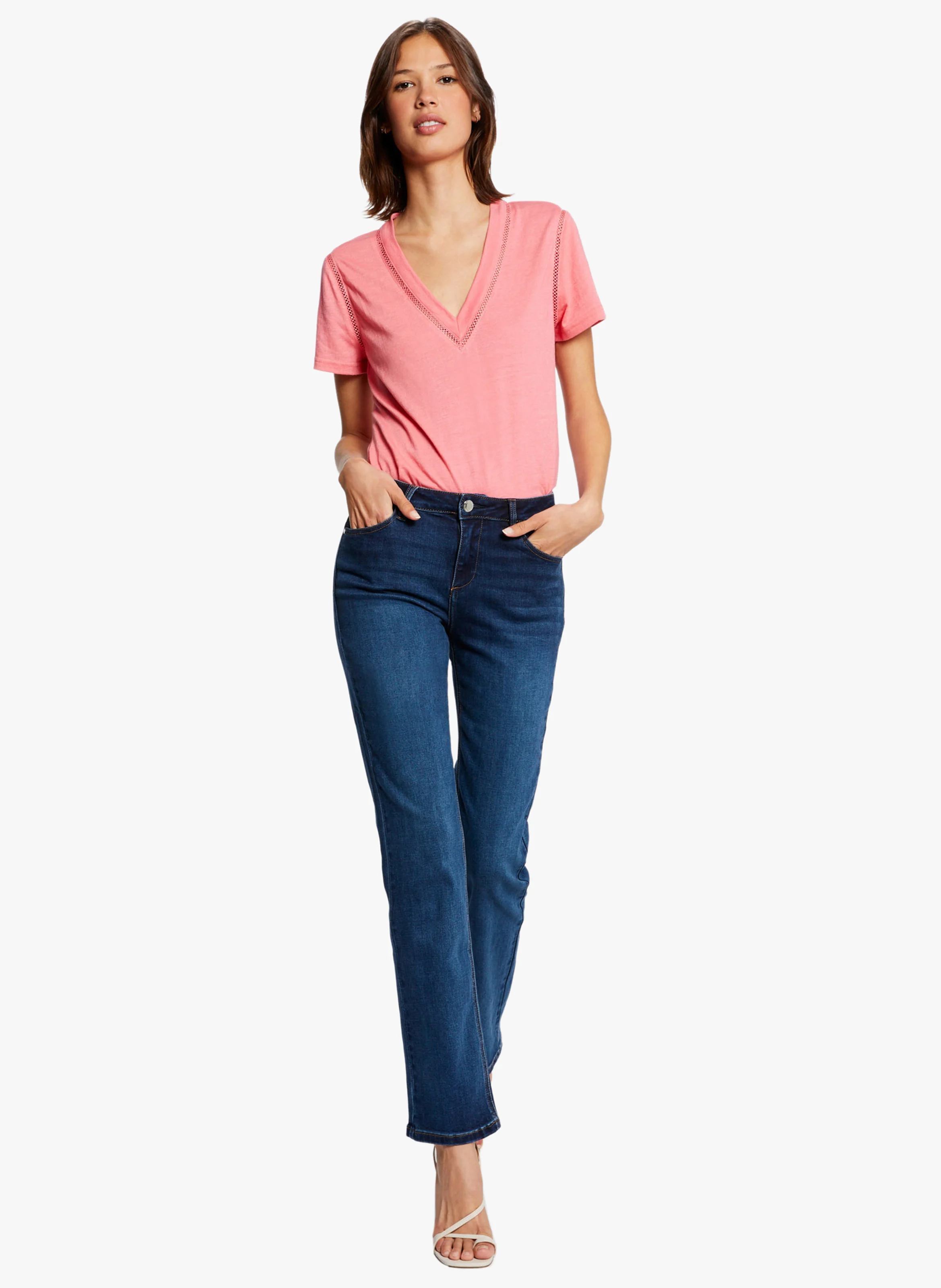 PDROIT - Jean flare en coton| Bleu