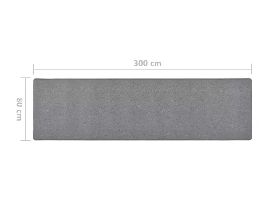 Tapis de couloir gris foncé 80x300 cm