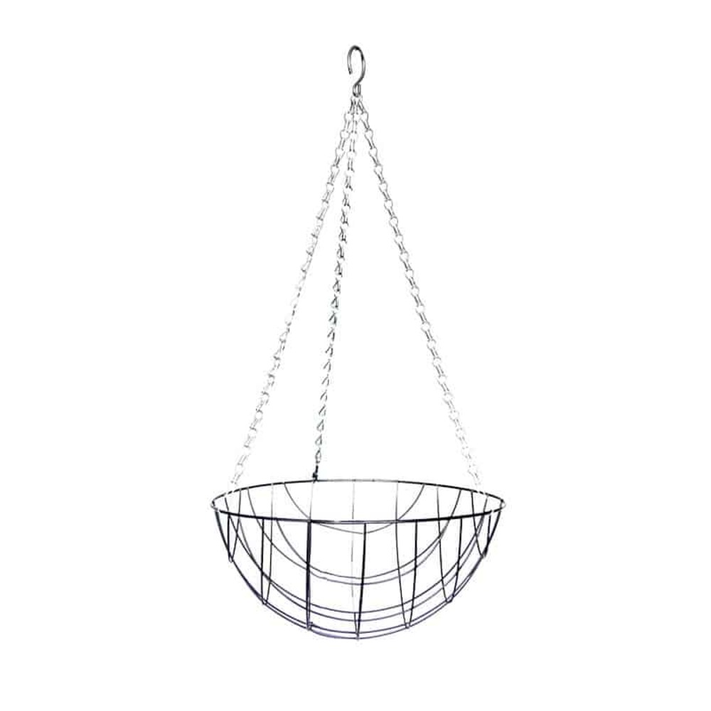 Panier suspendu métal noir 30 cm