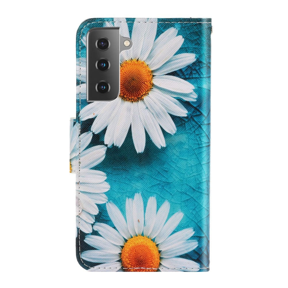 Samsung Galaxy S21 FE 5G Leder Tasche - Margerite