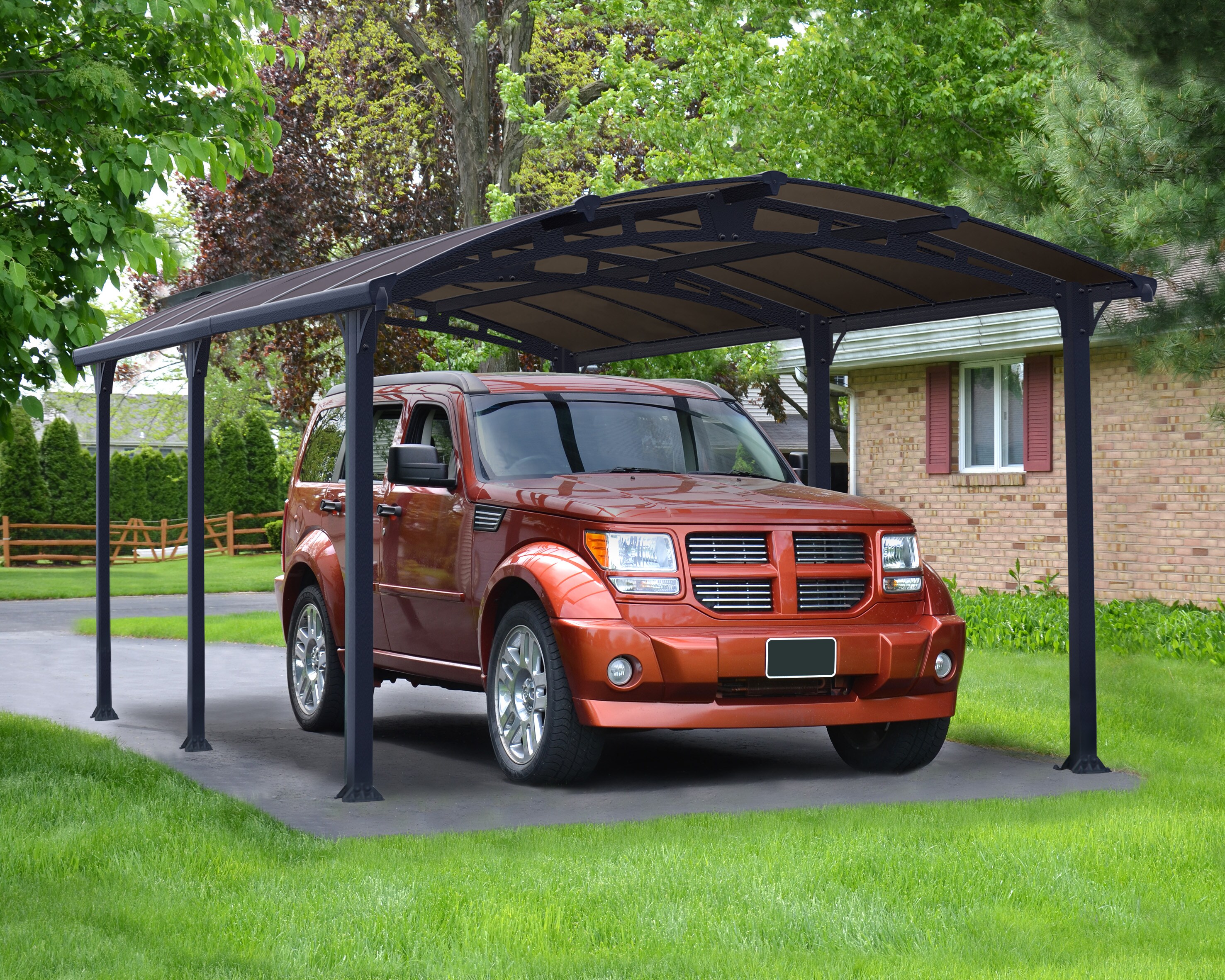 Palram Canopia Arcadia Carport, anthrazit 502x359x242 in cm (LxBxH)