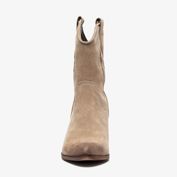 Harper leren western dames laarsjes beige