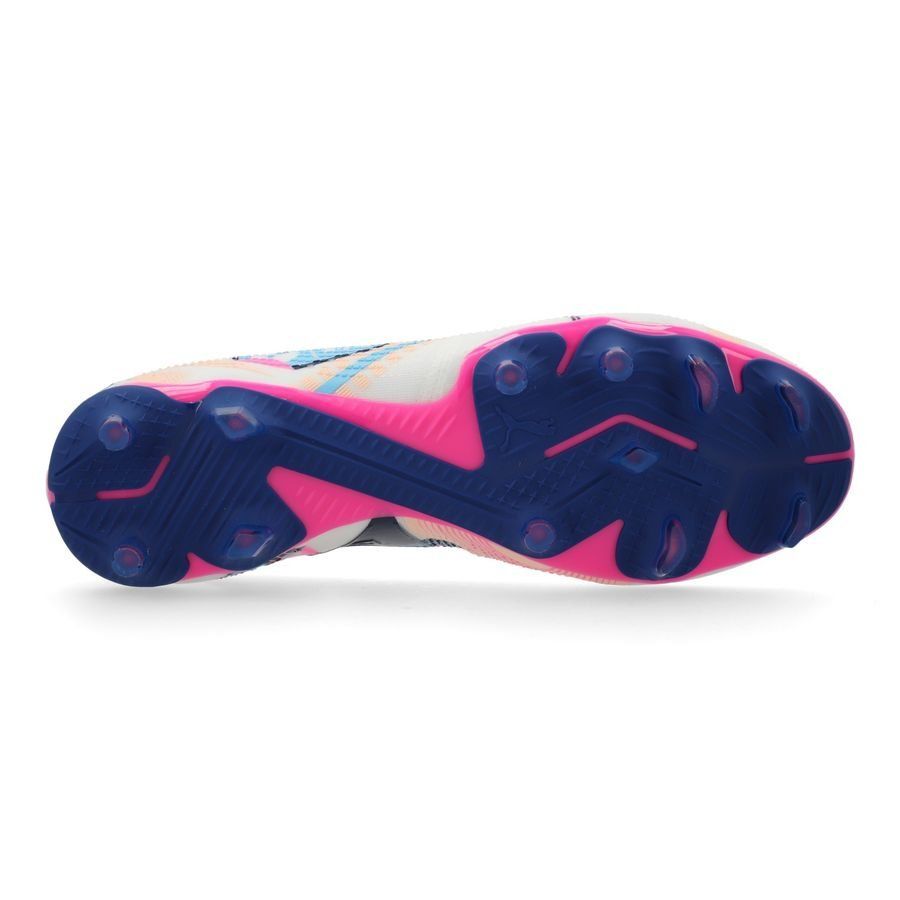 PUMA Future 7 Match FG/AG Volume Up - Blanc/Bleu/Poison Pink/Fizzy Melon/Bleu