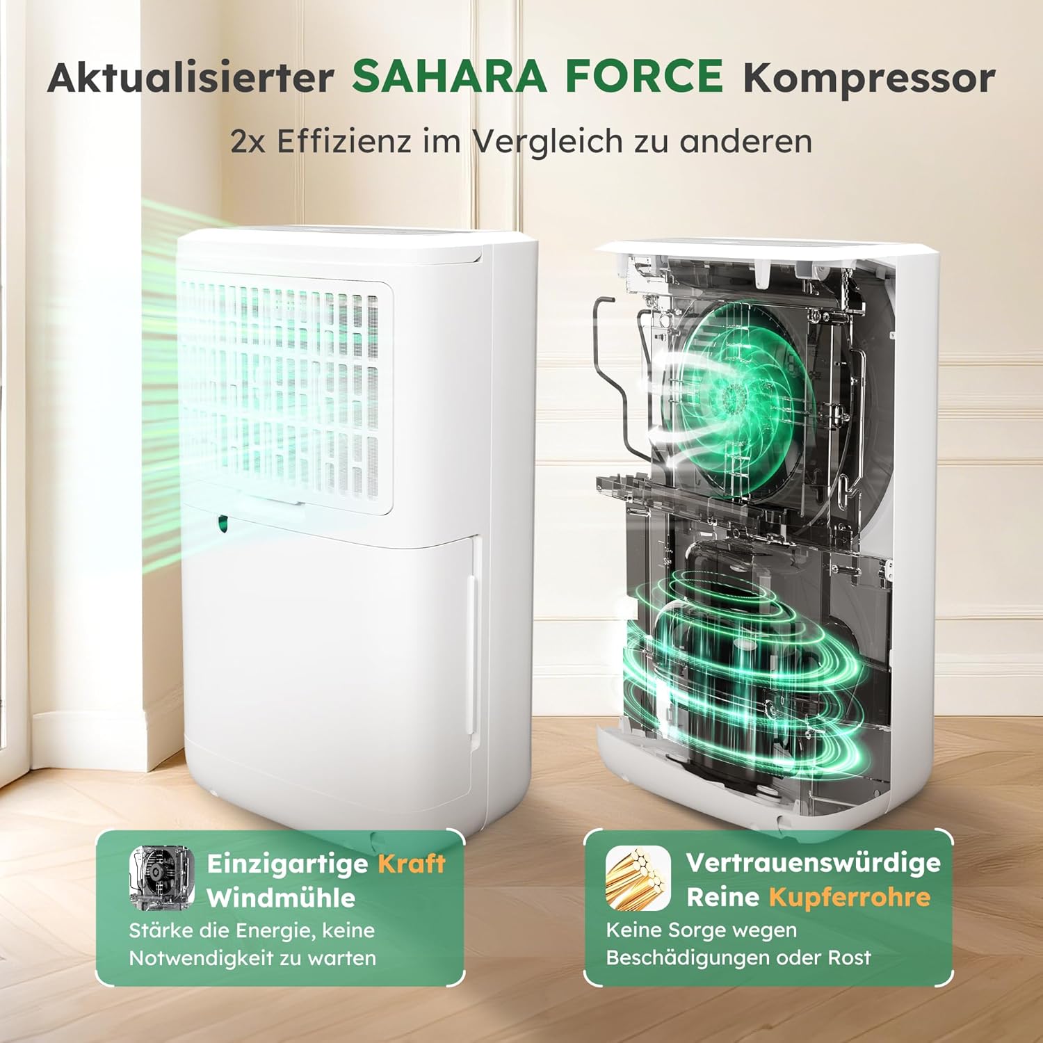Luftentfeuchter Elektrisch 12L, 122m³, Entfeuchter Elektrisch für Keller 36dB Leiser Raumentfeuchter, 3 Modi, Wäschetrockner & 24h Timer, für Schlafzimmer & Bad