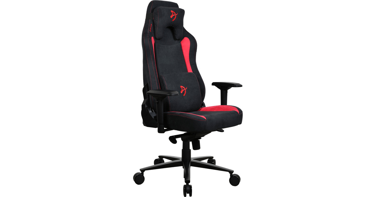 ArozziVernazza Supersoft Fabric - Black/Red gamestoel  (Zwart/rood)