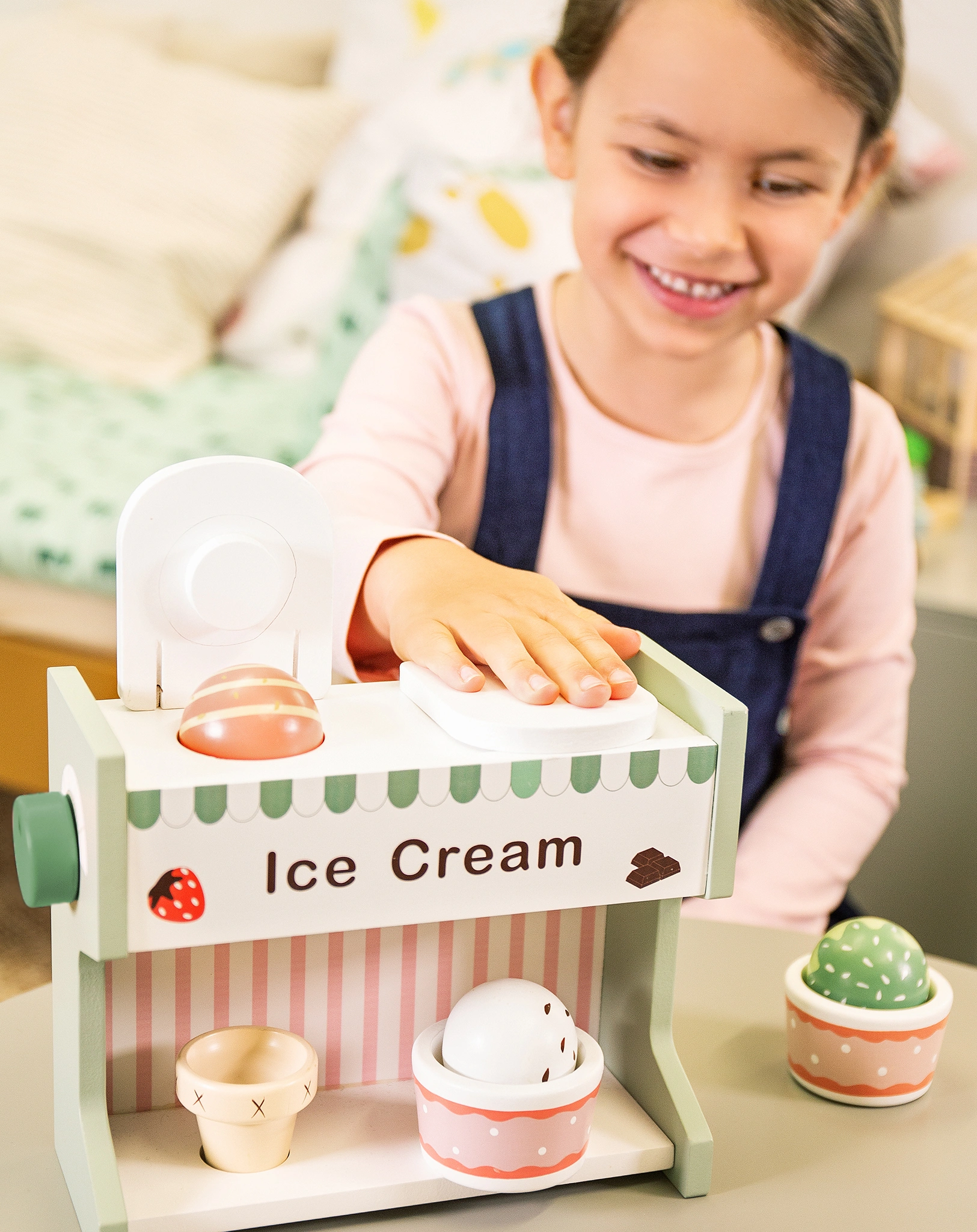 Eismaschine CREAMY aus Holz