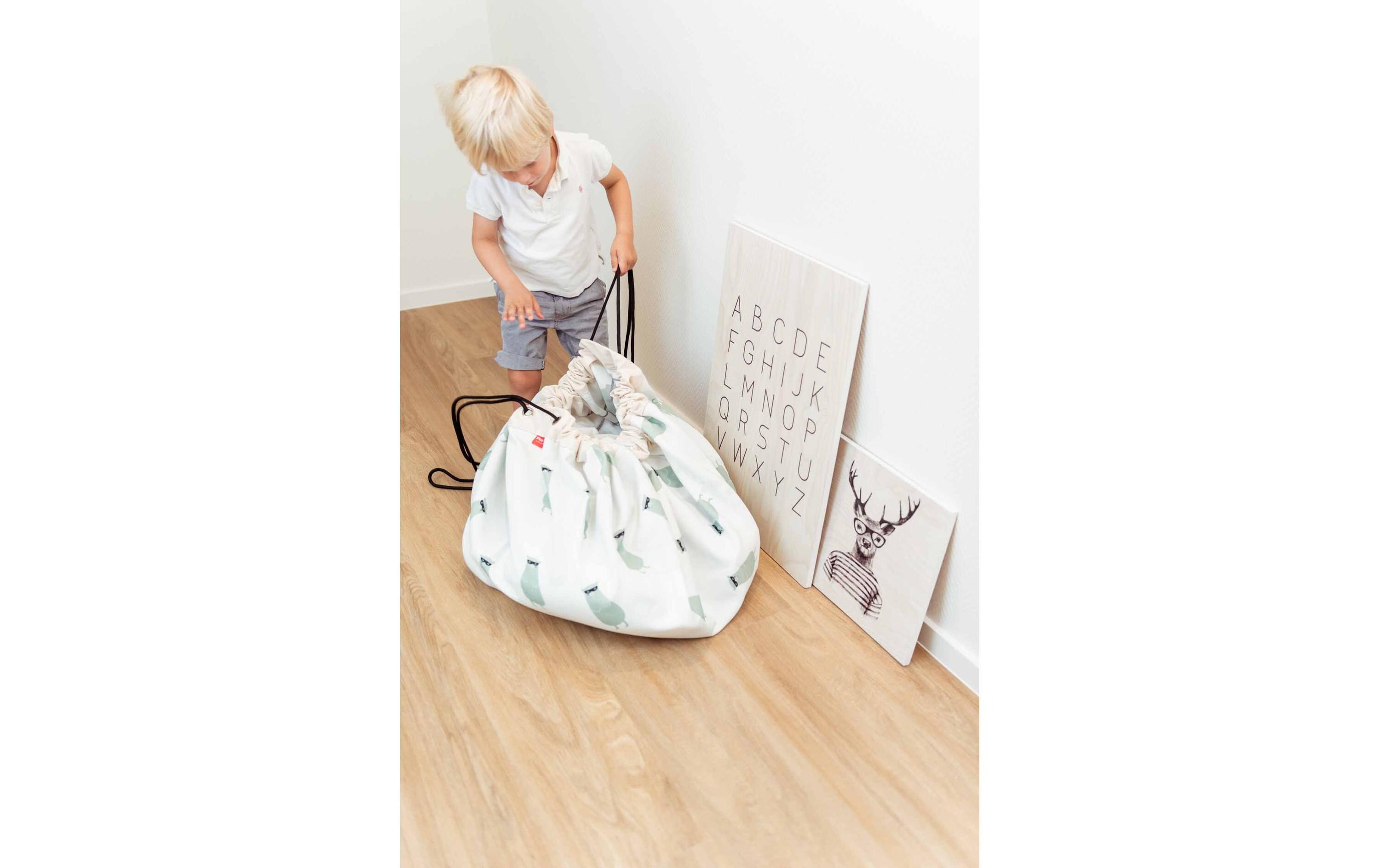 Spielzeugtasche Play & Go Train2-in-1-Funktion: Aufbewahrungssack und Spielmatte