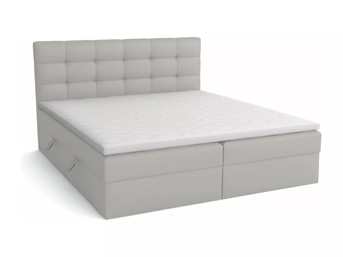 LIT BOXSPRING avec coffre de lit Glame 140x200 cm, Orinoco 21 (Gris clair)