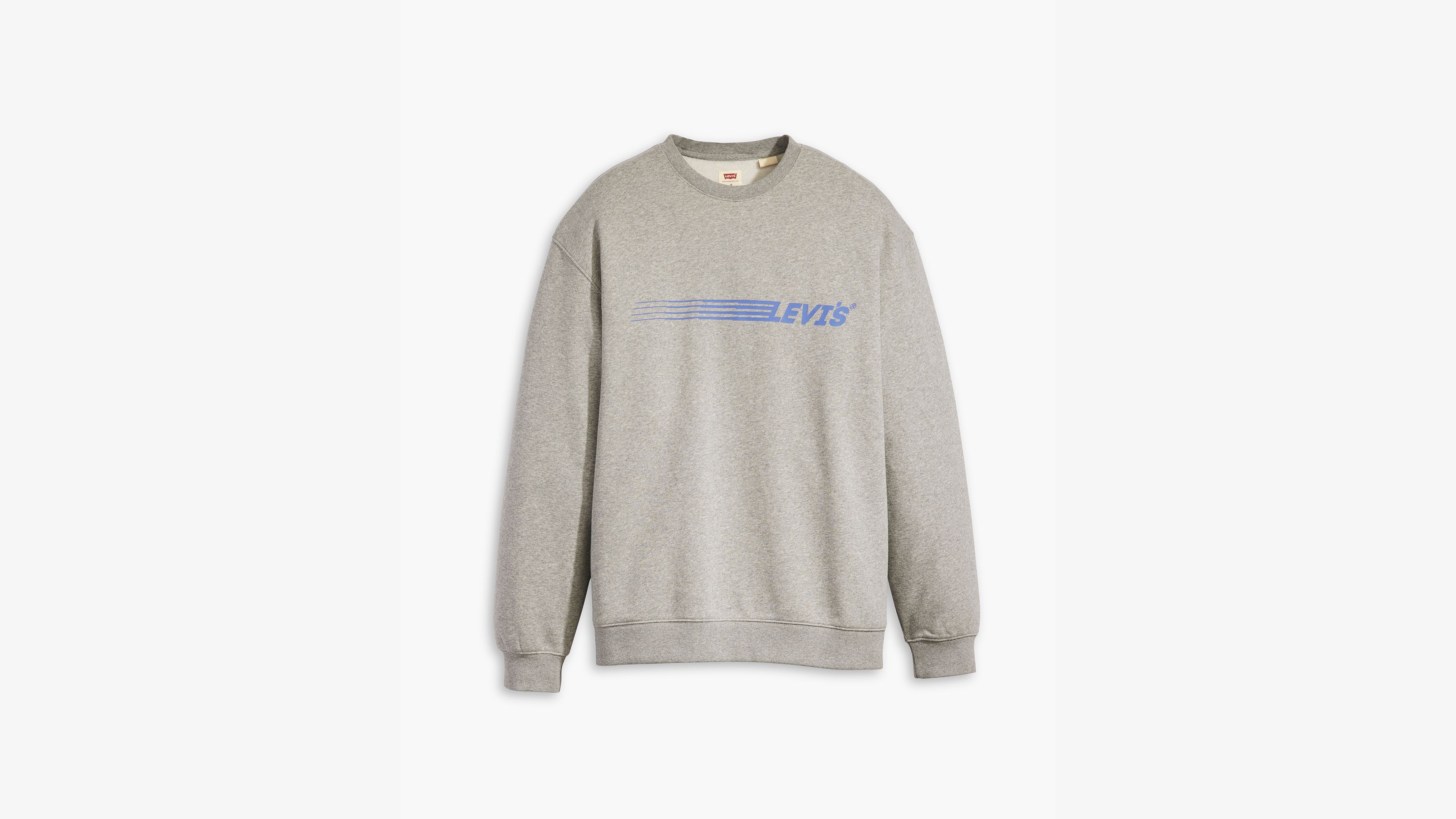 Sweat-shirt col rond graphique Relaxed - Motion Hl Logo Crew Midtone Heather Grey - Gris