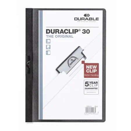 Klemmmappe Duraclip 5 St. 1-30 Blatt A4 schwarz