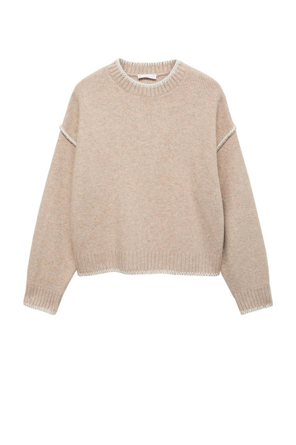 MANGO TEEN gebreide trui beige